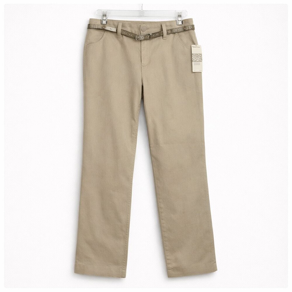 NWT DANA BUCHMAN SIGNATURE Tan Trouser Pants Sze 4